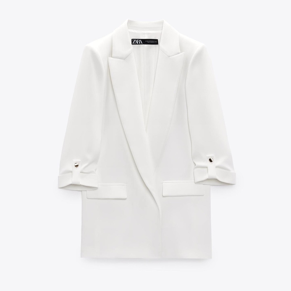 NWT Zara blazer with rolled sleeve
